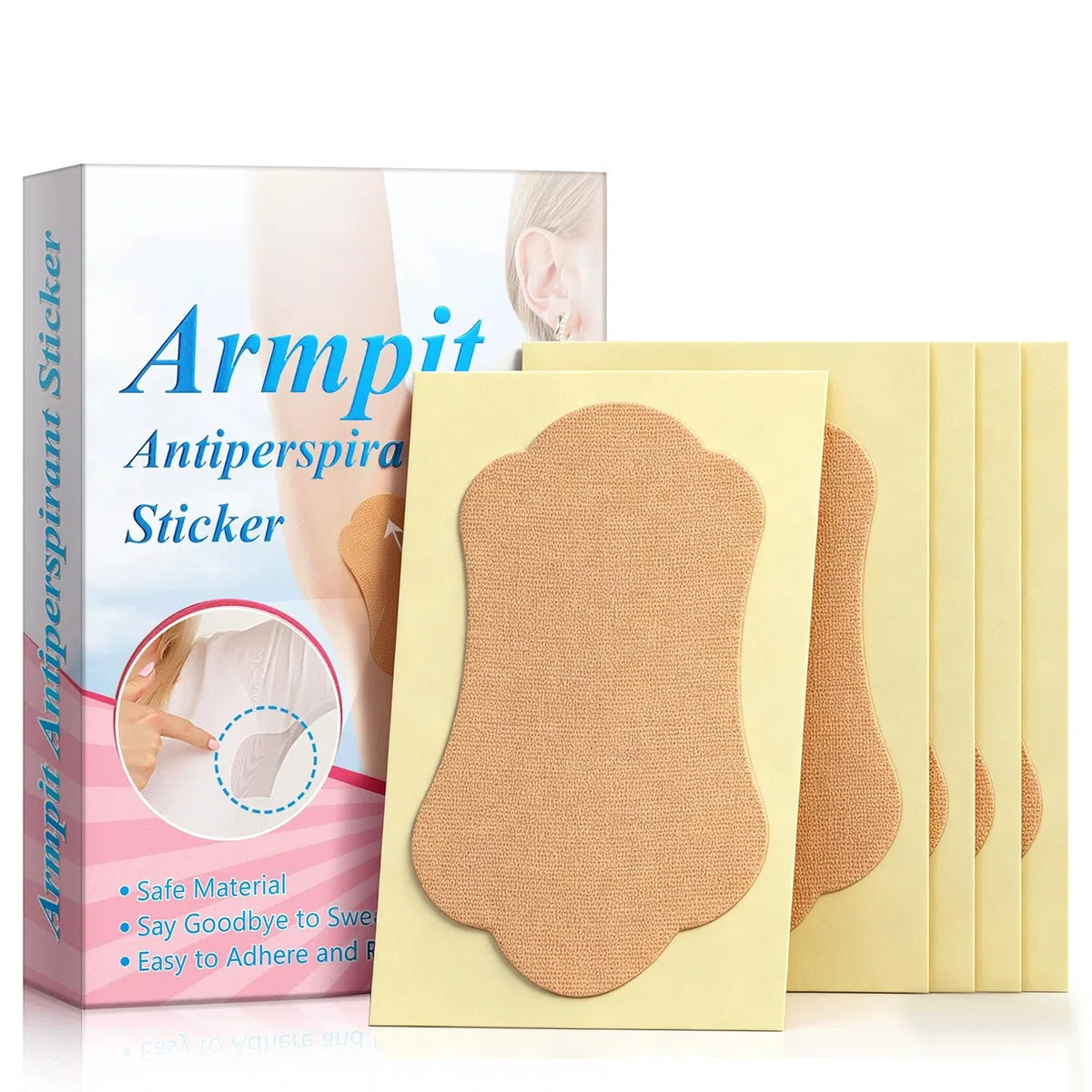 Assorbenti Ascellari, Assorbenti per Ascelle Autoadesivi Invisibili con Alta Assorbenza, Antisudore Ascelle per Uso Quotidiano e Sport, Adatti Uomo Donna, 28 Pezzi（A）