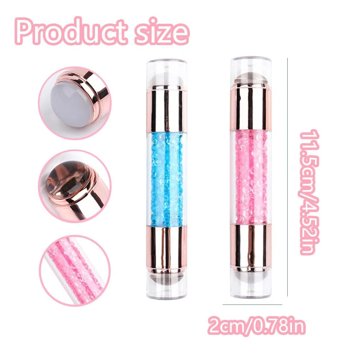 2 Pezzi Timbro per Unghie con 2 Pezzi Casuale Nail Design, Set Unghie Gel Ricostruzione, Nail Art Timbro per Unghie in Silicone Trasparente, Stamping Nail Art, per French Manicure, Unghie Fai Da Te