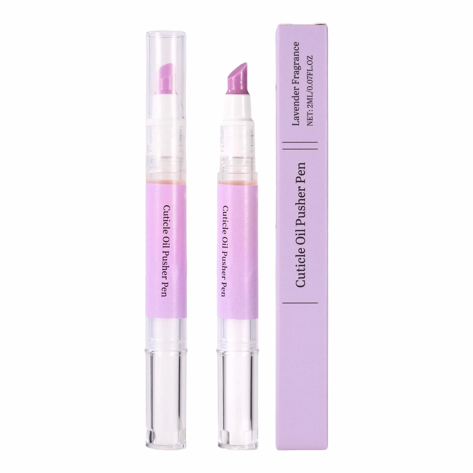 3pz Penna Olio per Cuticole 3 in 1, Spingi Cuticole e Penna Olio con Punta in Ceramica Strumento per la Cura delle Unghie Unghie Secche e Danneggiate (Viola)