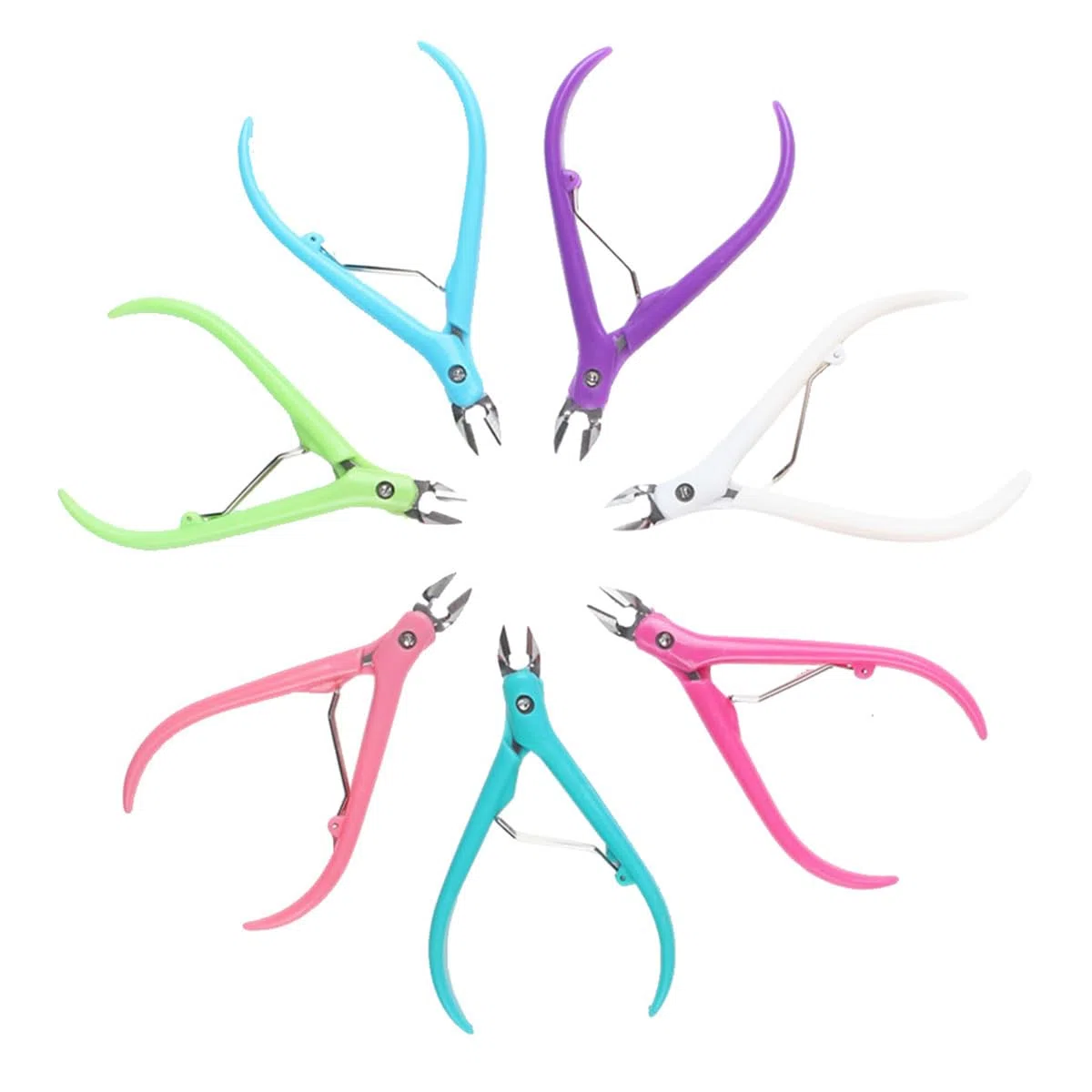 Healeved Pinze per unghie con manico in plastica da 10 cm, per rimozione precisa della pelle morta, strumento professionale per manicure e pedicure
