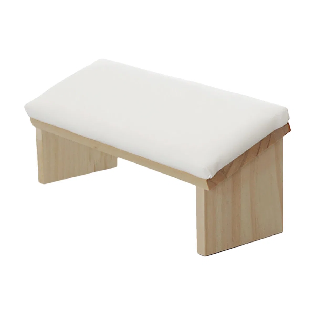 Poggiabraccio per unghie, poggiamano per unghie Tech - Poggiamano per manicure in pelle PU in legno con design smussato,Comodo bracciolo per lucidatura delle unghie, robusto supporto per per