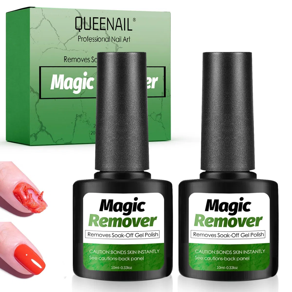 Smalto Rimuove Gel, Facilmente e Rapida Rimozione Gel Unghie, Levasmalto per Unghie 3-5 Minuti, Remover Semipermanente Unghie