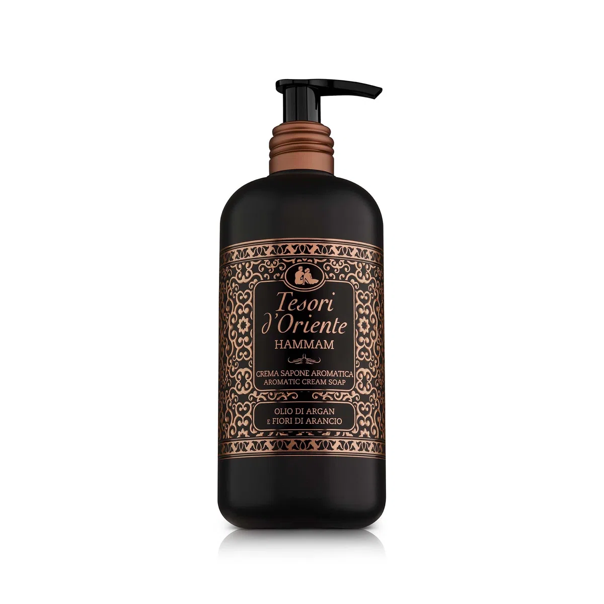 Tesori d'Oriente - Sapone Liquido Mani Hammam con Olio di Argan, per la Pelle di Tutto il Corpo, Note Fruttate, Azione Rigenerante e Nutriente, 300ml